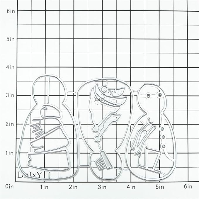 DzIxY Christmas Patchwork Snowman Scarf and Hat Metal Cutting Dies for Card Making Kit Embossing Paper Die Cuts Set Scrapbook Stencils Supplies Machine Templates