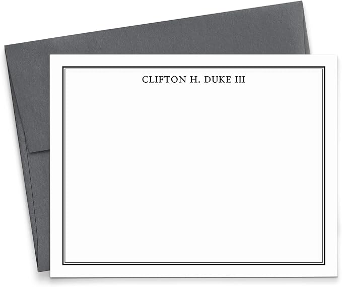 Modern Pink Paper Mens Personalized Stationery Set for Boys, Boys Personalized Thank you Notes, Men Custom Note Cards, Mens Stationary Set, Your Choice of Colors and Quantity