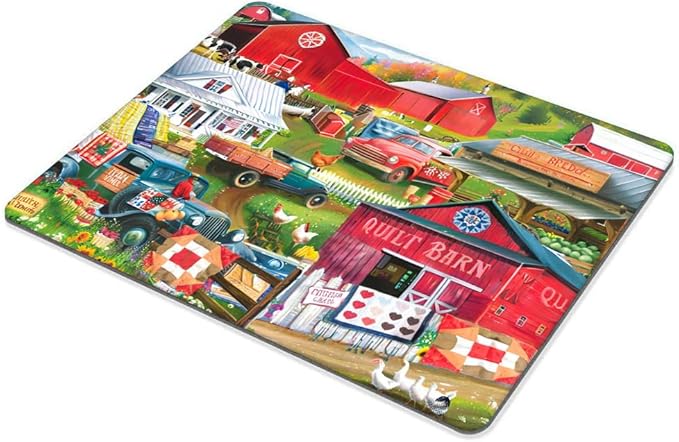 Square Mouse Pad Ranch,Gaming Mouse Pads for Desk,Soft Computer Waterproof Non-Slip Mouse Mat
