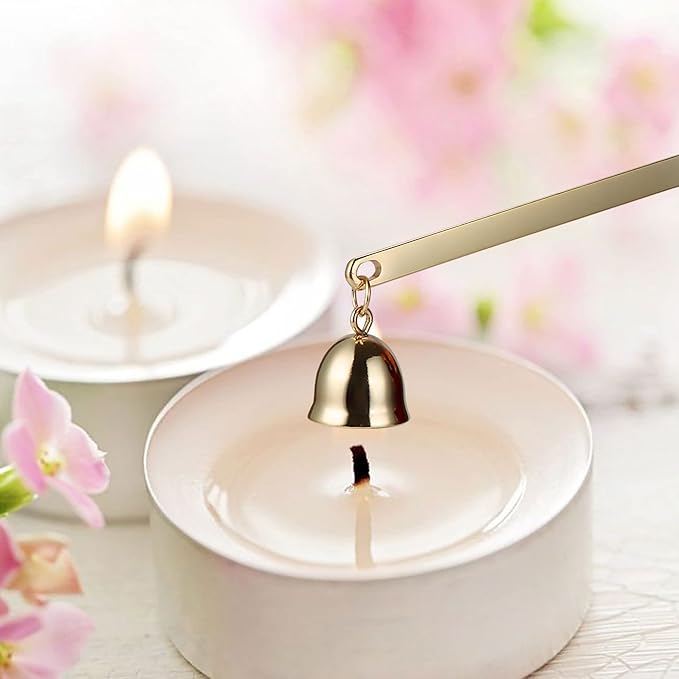 3-in-1 Candle Accessory Set - Wick Trimmer, Dipper, Cutter & Snuffer with Gift Package (Gold)