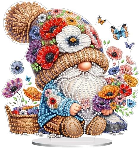 Diamond Painting Kits for Adults Beginners, 5D Full Drill Dwarf Crystal Art Desktop Ornament, DIY Single Sided Home Office Desk Decor, Creative Craft Gift Set with Tools by OFRKE