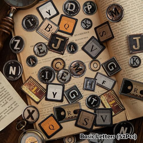 312Pcs Alphabet Letter Stickers for Scrapbooking, 6 Themes Linen Textured Aesthetic Stickers for Adults, Cute Scrapbook Stickers for Junk Journal Supplies, Journaling,Card Making, Notebook, Phone,DIY - Image 5