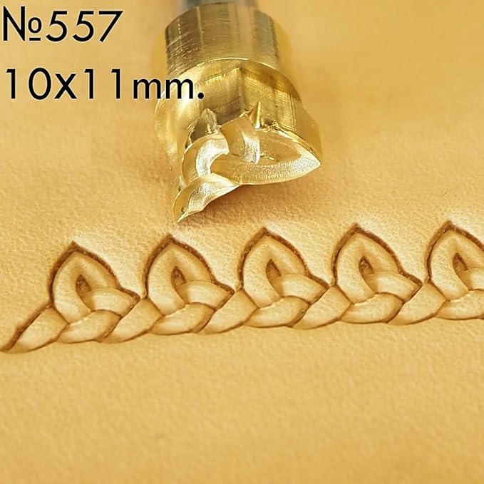 DandS ltd Leather Stamp Tool, Rope Knot, Professional Steel Craft Tool for Leatherworking, Embossing, Carving & Stamping Leather Projects, Belts Wallets & DIY Projects Compatible with Mallet #557