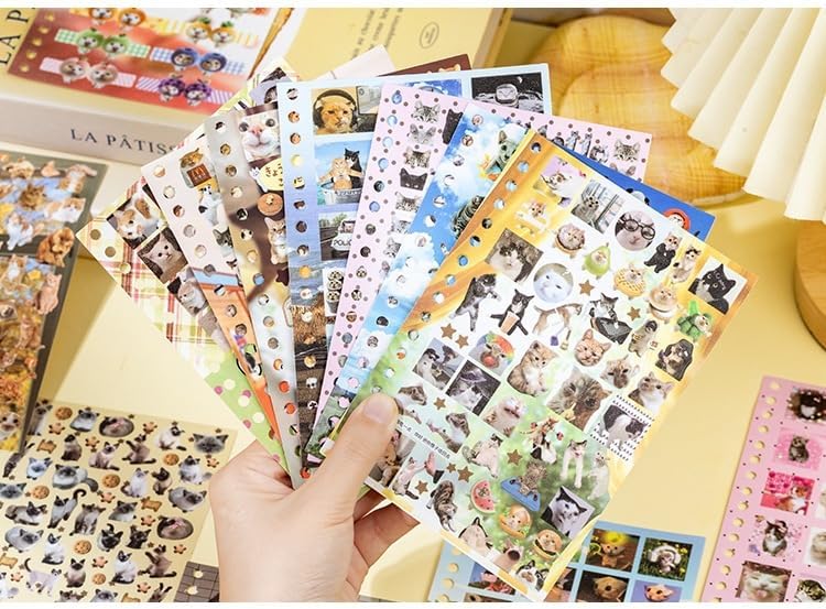 1500pcs Cat Sticker Book Cute Stickers Aesthetic Funny Meme, Meow - Image 7