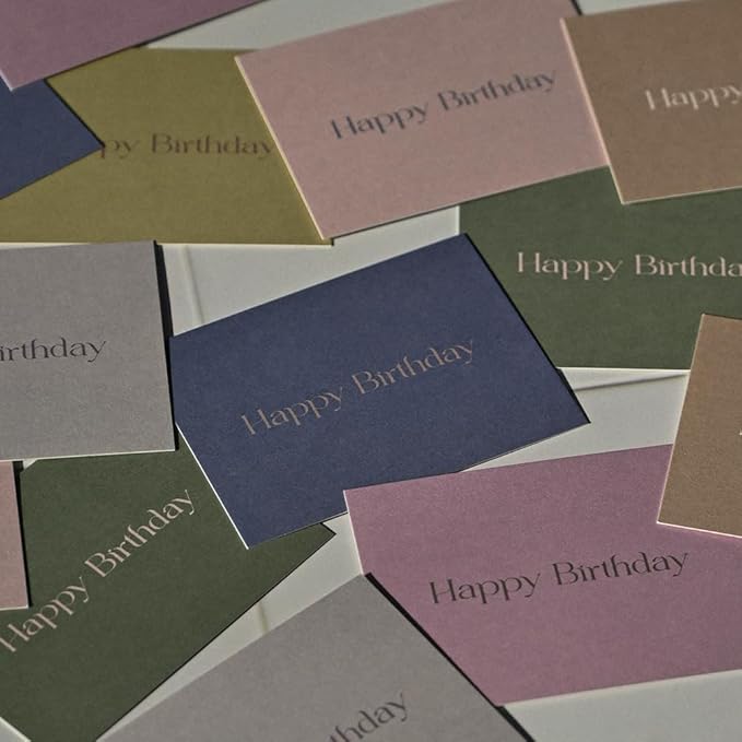 Monolike Day by Day Card, 108 Happy Birthday Classic - Mix 48 Mini Single cards, 24 envelopes Package