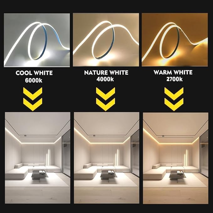2M/6.56Ft Dimmable COB LED 5V USB Type-C Strip Light with Memory Function,Warm White 2700K Tape Light for Monitor TV Backlight,Mirror,Cabinet,staircases,DIY Lighting with Remote Control