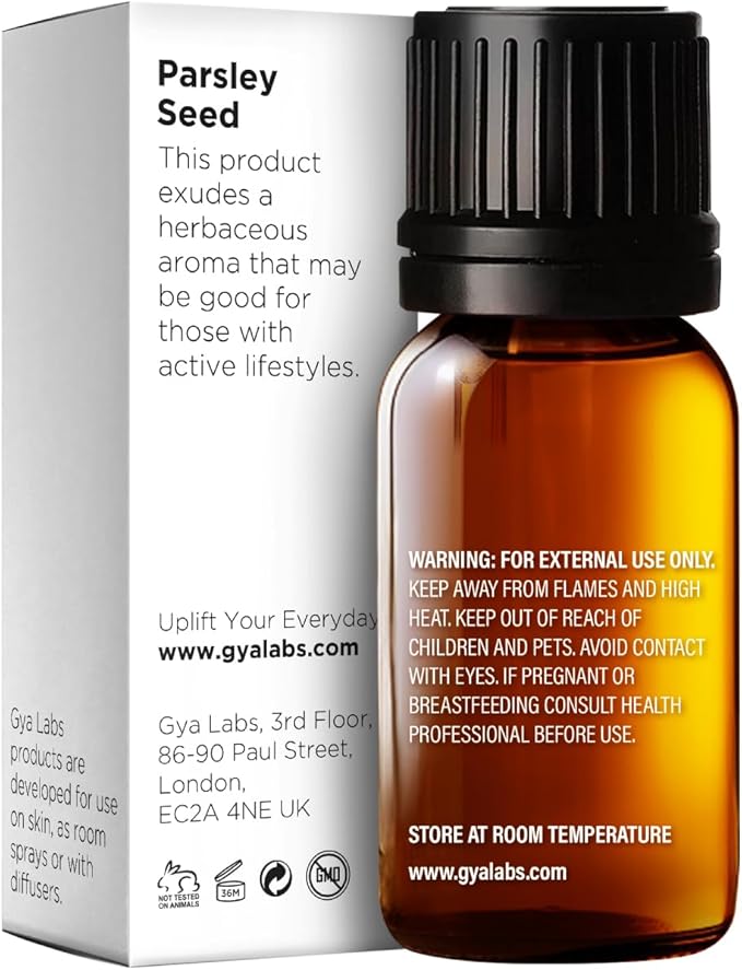 Gya Labs Parsley Essential Oil - 0.34 Fl Oz - for Hair, Skin, Diffuser, Aromatherapy & DIY Candle Making Scent