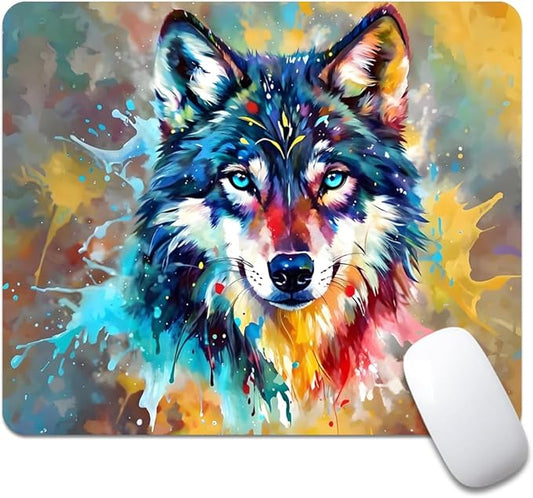 Graffiti Wolf Texture Mouse pad, Square Waterproof and Anti Slip Mouse pad for Office laptops