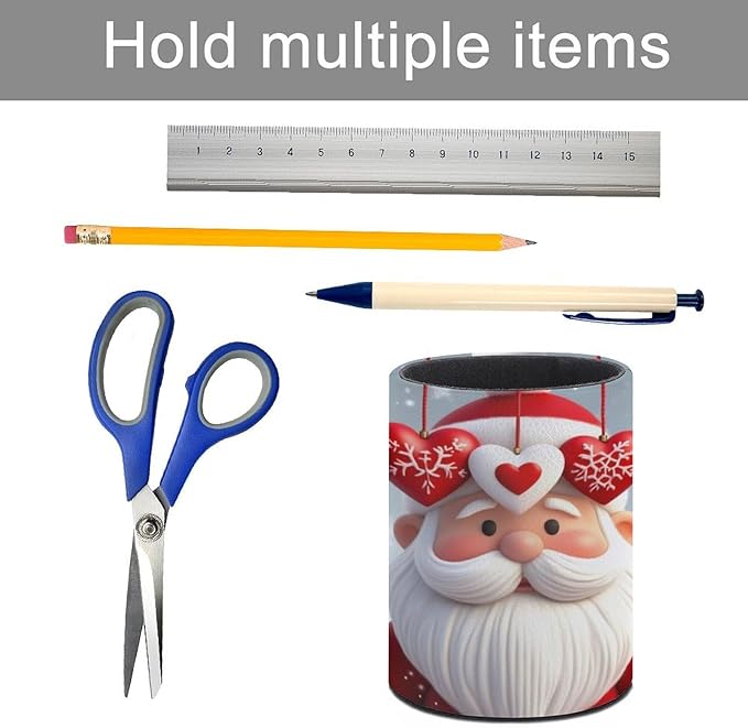 Men's Fashion Pencil Pen Holder Cup, Waterproof Office Supplies, Waterproof Multifunctional Office Supplies Christmas Gnome