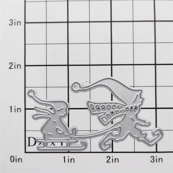 DzIxY Christmas Dwarfs Metal Cutting Dies for Card Making Kit Embossing Paper Die Cuts Scrapbook Machine Stencils Storage Pockets Supplies