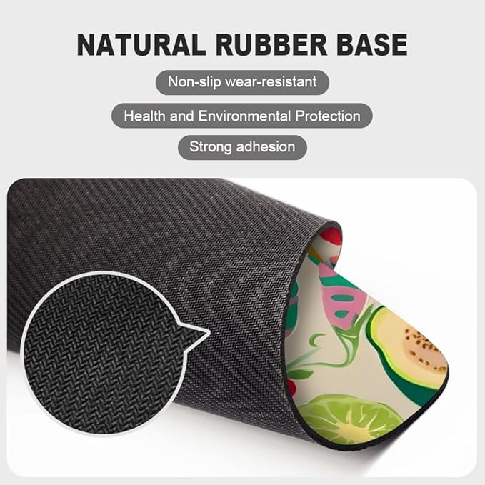 Graffiti Fruit Texture Mouse pad, Square Waterproof and Anti Slip Mouse pad for Office laptops