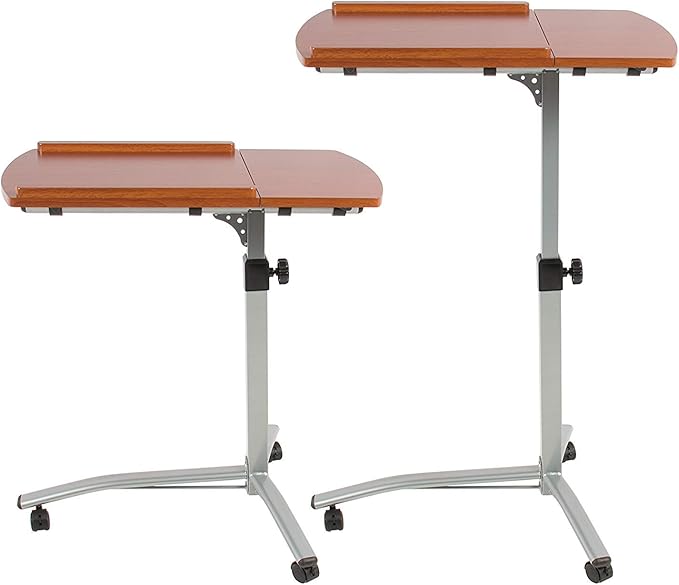 MEDA |Angle & Height Adjustable Rolling Laptop Desk Cart Over Bed Hospital Table Stand