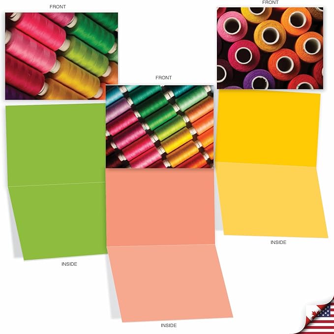 The Best Card Company - 10 Fun Cards for All Occasions (4 x 5.12 Inch) - Boxed Assorted Notecard Set, Blank Inside - Spool Me Once M3094