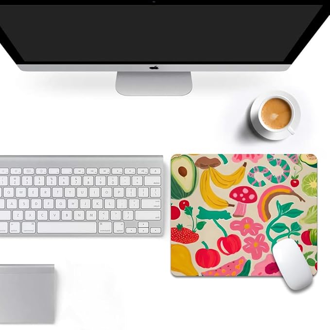 Graffiti Fruit Texture Mouse pad, Square Waterproof and Anti Slip Mouse pad for Office laptops