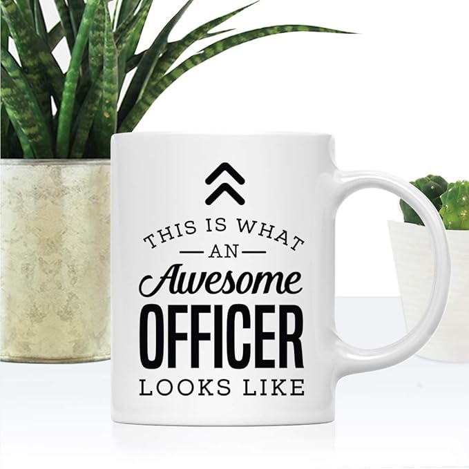 Andaz Press 11oz. Ceramic Coffee Tea Mug - Thank You Gift, Awesome Officer, Birthday Ideas, Includes Gift Box