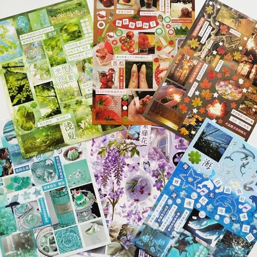 Japanese Sticker Book for Scrapbooking,Rain Themed Stickers for Journaling - Image 3