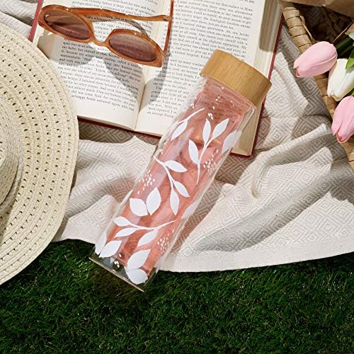 Pinky Up Blair Travel Tea Infuser Mug, Double Walled Insulated Travel Tumbler with Loose Leaf Tea Strainer, Travel Coffee Mug, Keeps Drinks Hot or Cold, 16 oz, White Leaf - Image 5