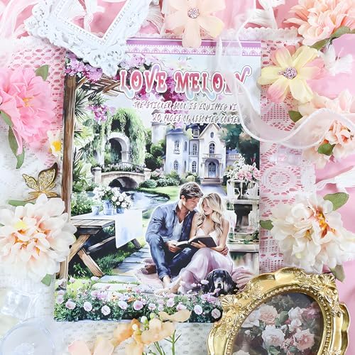 Snycler Love Oath Theme Sticker Scrapbooking Supplies for Junk Journal, 20 Sheets PET Stickers - Vintage Journaling Stickers, Ephemera Sticker Book Pre Cut, Junk Journal Supplies, Planner - Image 2