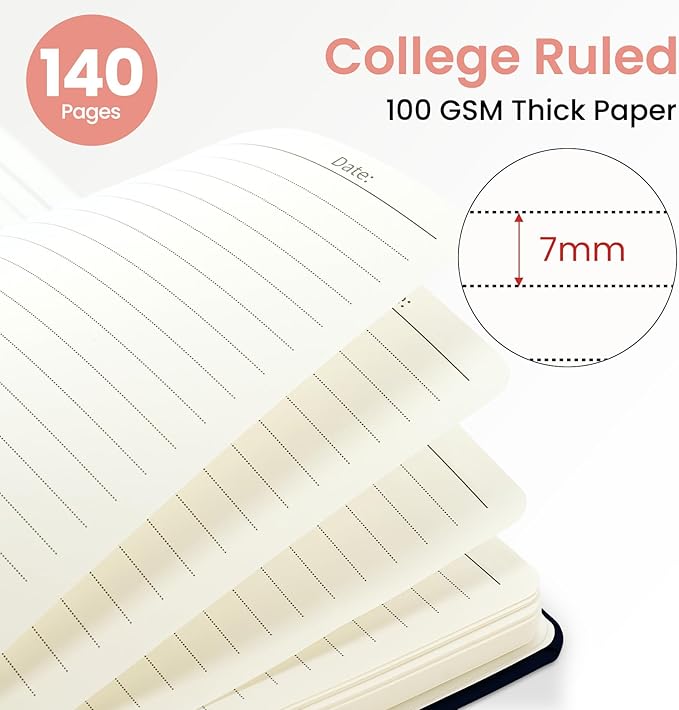 Lined Spiral Journal for Women, A5 Hardcover Pretty Notebook for Work & Note Taking, Aesthetic Cute Journal for Writing, 140 Pages, 6"x8", Garden of Whimsy