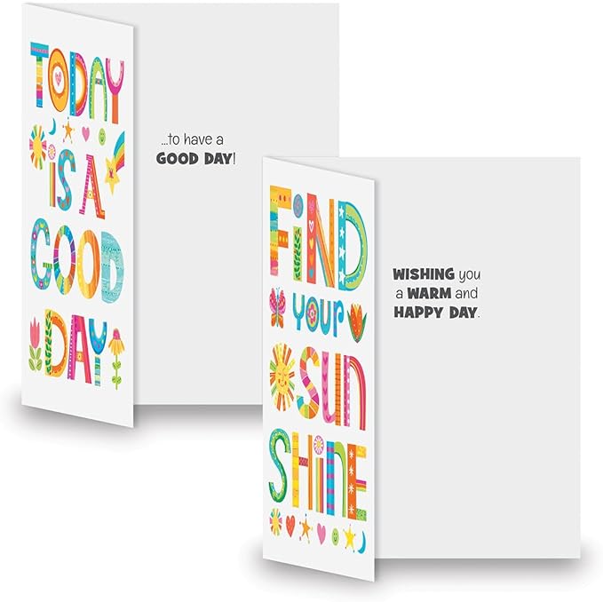 Current Bright Inspirational All Occasion Value Pack-20 Cards With Envelopes, Celebration, Get Well, Sympathy, Birthday, Anniversary & Thinking of You Variety, Large 5" x 7" Assortment, 10 Design Set