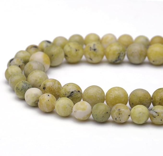 Youngbling Natural Gemstone Beads for Jewelry Making,6mm Chinese Jade Polished Round Smooth Stone Beads for Bracelet Necklace 15 Inch(Chinese Jade,6mm)