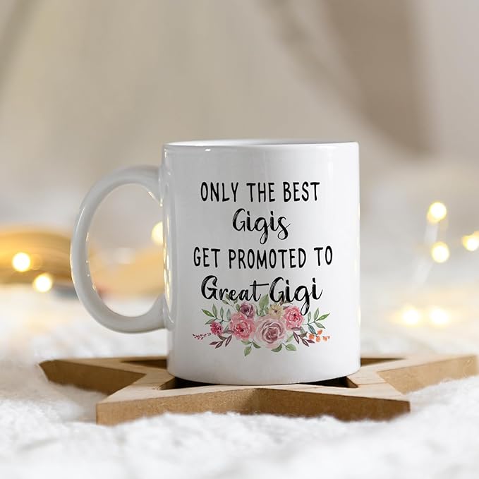 IWXYI Pregnancy Announcement Gifts for First Time Great Gigi,New Great Gigi Gifts,Great-Grandma Mug Coffee Mugs 11 Ounce
