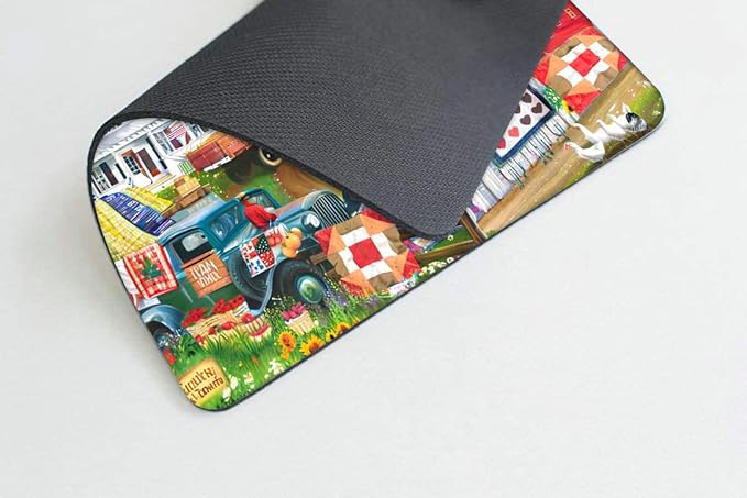 Square Mouse Pad Ranch,Gaming Mouse Pads for Desk,Soft Computer Waterproof Non-Slip Mouse Mat