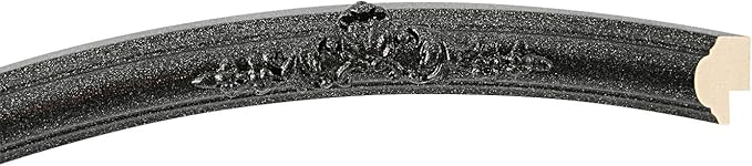 OVALCREST Oval Beveled Wall Mirror for Home Decor - Contessa Style - Black Silver - 26" x 20"