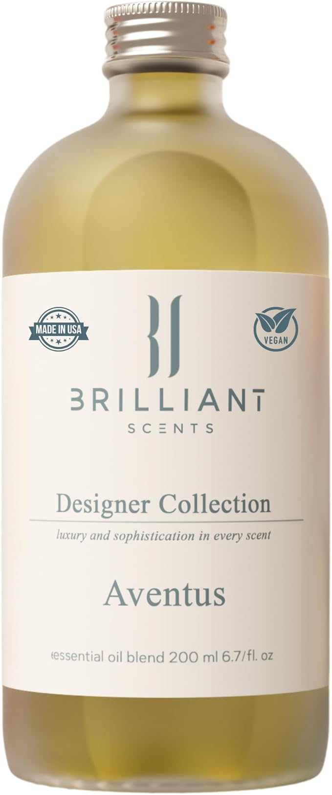 Brilliant Scents Aventus Fragrance Oil 200ml - Premium Diffuser Oil for Home, Office, Hotels - Long Lasting, Plant-Based, Meets IFRA Standards, USA-Made - Grapefruit, Floral, Moss