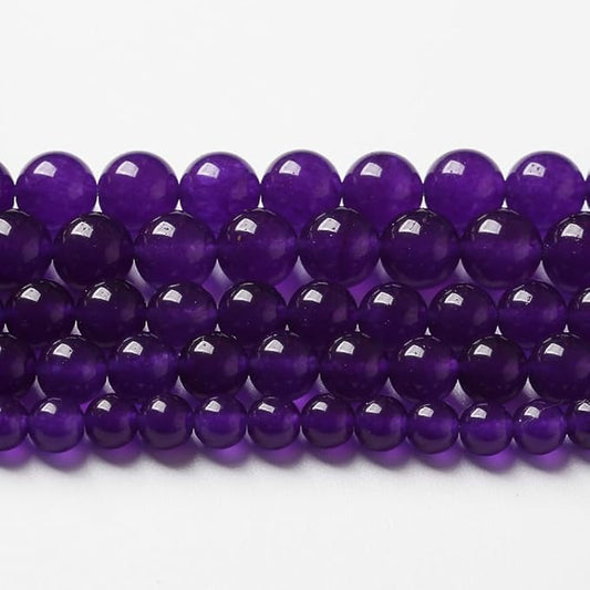 180PCS 4mm Natural Amethyst Jade Stone Round Loose Spacer Beads for DIY Jewelry Making Necklaces Bracelets Healing Energy Beads