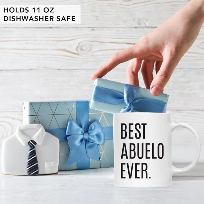 Andaz Press 11oz. Coffee Mug Birthday Gift, Best Abuelo Ever, 1-Pack, Christmas Grandpa Present Ideas Abuelo Mug Abuelito Gifts Abuelo Gifts Regalos Para Abuelo Best Abuelo Cup