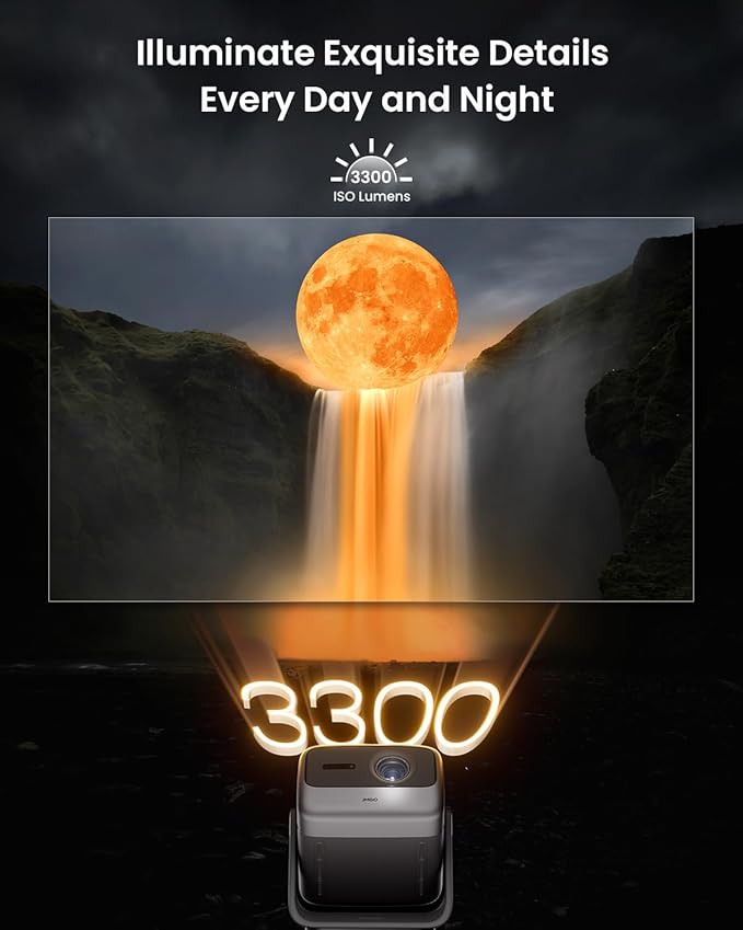 JMGO N1S Ultimate Triple Laser 4K Projector with Ceiling Mount