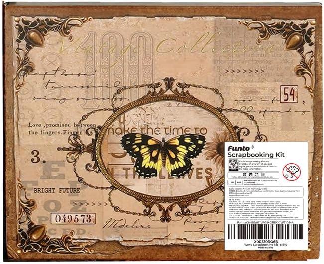 Funto Scrapbooking Kit, The Love Poems Series- Dusk Hour, Perfect for Bullet Scrapbooking Materials, Planner DIY Craft Collage