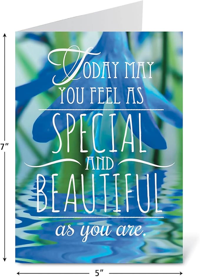 Current Floral Birthday Greeting Cards Value Pack - Set of 20, 10 Unique Designs, Large 5 x 7 Inch Cards, Sentiments Inside, Envelopes Included
