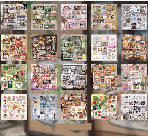 Alideco 30pcs Scrapbook Stickers Vintage Cakes Cuisine Desserts Sticker Book for Adults Sticker journaling Stickers for Scrapbooking (guguaixiaowu) by Alideco