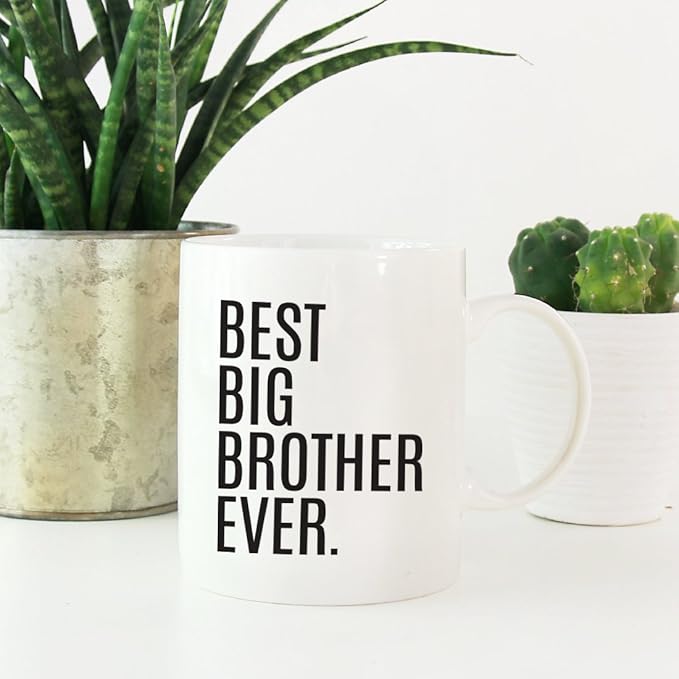 Andaz Press 11oz. Coffee Mug Birthday Gift, Best Big Brother Ever, 1-Pack