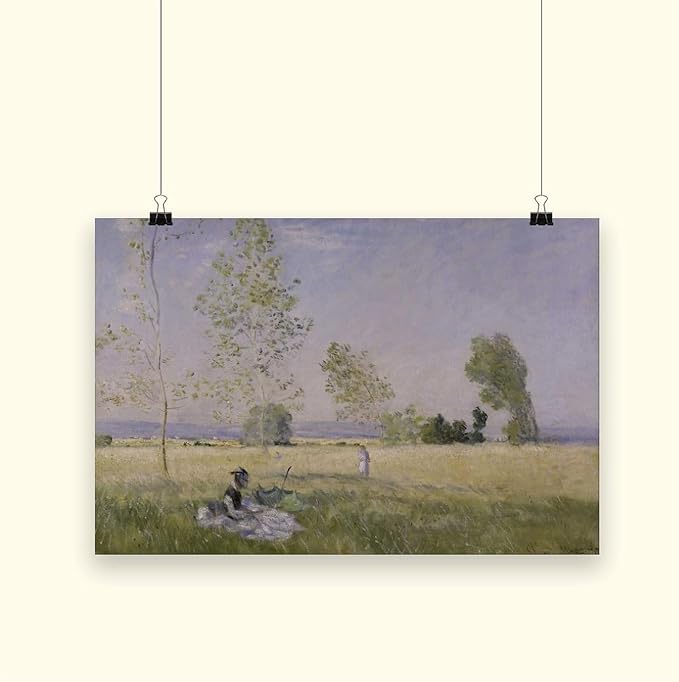 CFIOZYOS 40+ Monet Famous Print Posters Summer by Claude Monet Impressionism Canvas Poster Bedroom Decor Print Sports Landscape Office Room Decor Gift Unframe 20×30inch(50×75cm)