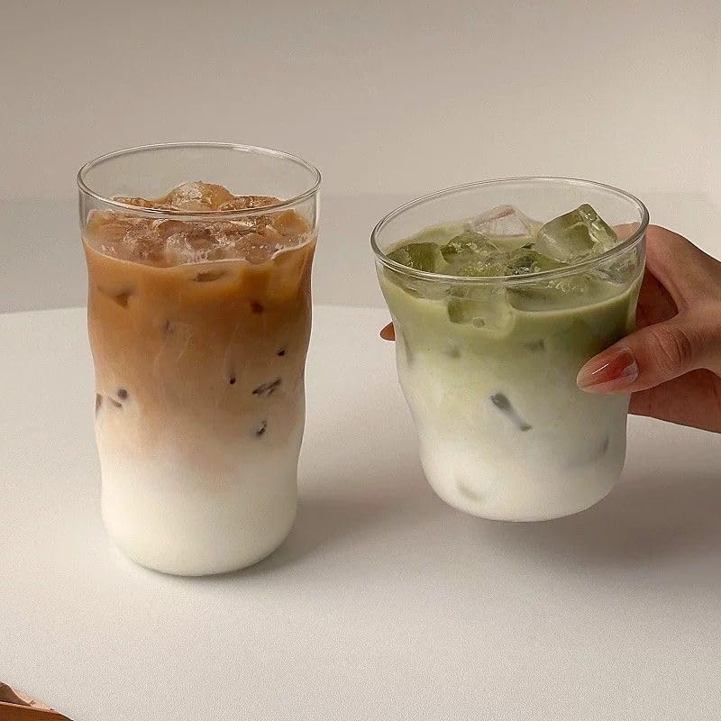 2 pcs Novelty Coffee Mugs Drinking Jars Glass Water Cups,Tumblers Water Glasses for Cocktail, Iced Coffee, Beer, Tea, Wine, Whiskey (r) - Image 5