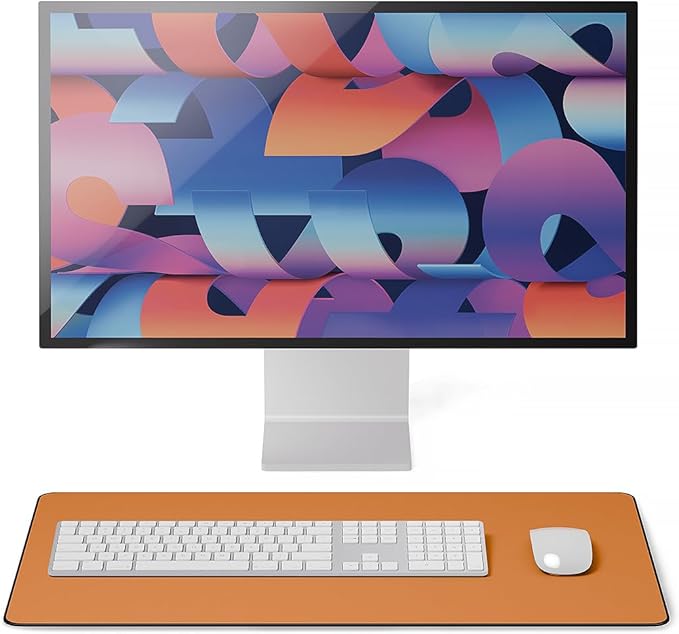 Jotsome Leather Desk Mat, Non-Slip Desk Blotter Pad - Desk Protector for Office, Home, Laptop, and Desktop, Gift for The Holidays or Christmas (Tan, 24" x 14")