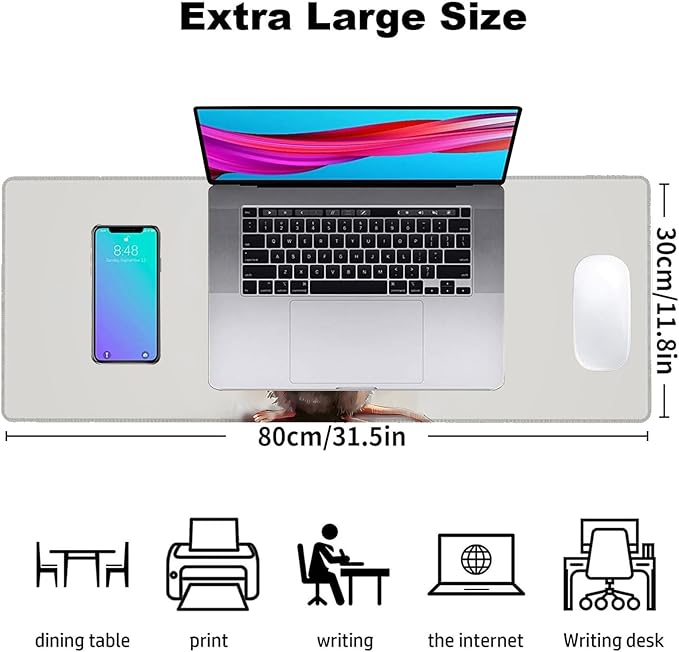 Adorable Rat Gaming Mouse Pad, Office Desk Mat, Anti-Slip Rubber Base Cool Aesthetic Mouse Pads for Computer Laptop Keyboard School Home Desktop Gamer Home Accessories Decor 31.5" x 11.8"