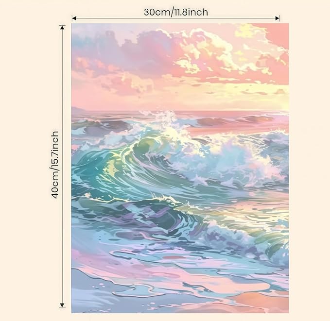 BYGFHLYW Paint by Numbers Kit for Adults, Beach Adult Paint by Number Kits On Canvas,Oil Painting Kit Easy Acrylic Paint by Number Kits for Home Wall Decor 12x16Inch