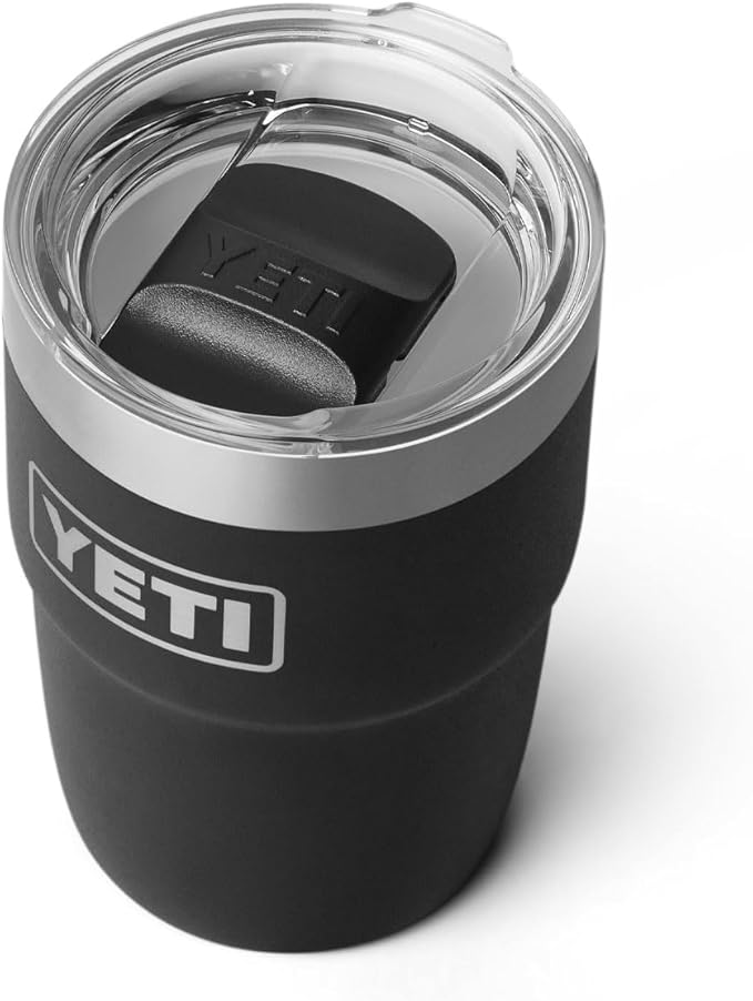 YETI Rambler 8 oz Insulated Coffee Mug with Lid - Stackable Double-Wall Vacuum Insulated Coffee Cup - DuraSip Ceramic Lining - Barista-Friendly Design - Stainless Steel - Dishwasher Safe