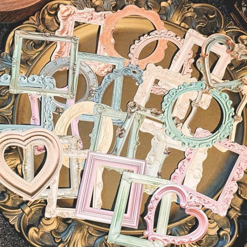 100 Pcs Vintage Frame Decorative Stickers - Scrapbooking Supplies for Planners, Wedding Albums, Junk Journals & Crafts (Color-1) by JUNKJWBZ%7CPeelStickInspir