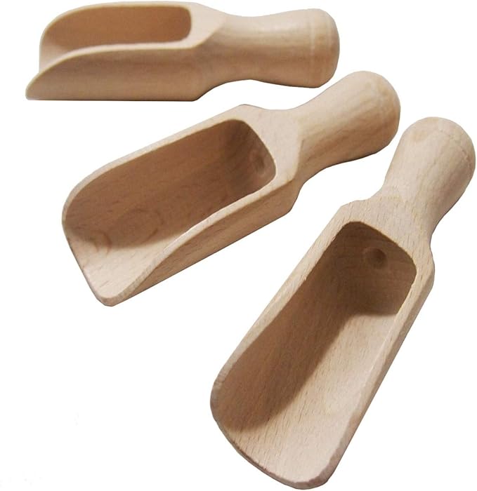 Traditional Wooden Spoons Sets (3, Set 3x2 3/8" (6cm)) SMALL