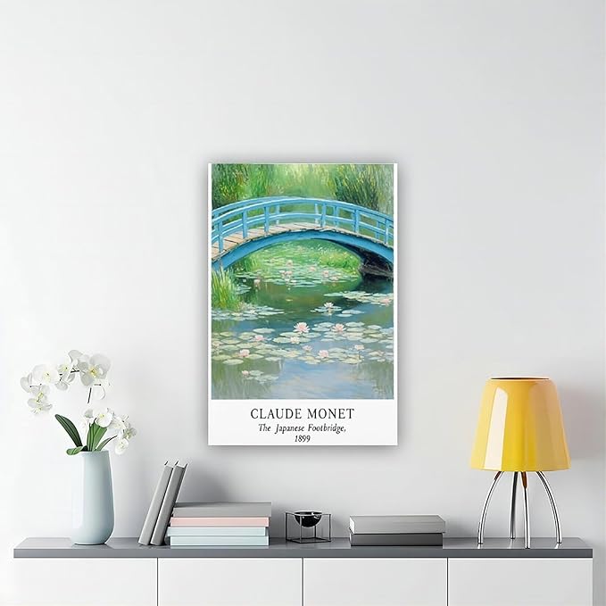 NBLKJHLFD Monet's Art Pond A Canvas Poster Wall Art Decor Print Picture Paintings for Living Room Bedroom Decoration 12×18inch(30×45cm) Unframe-style-6