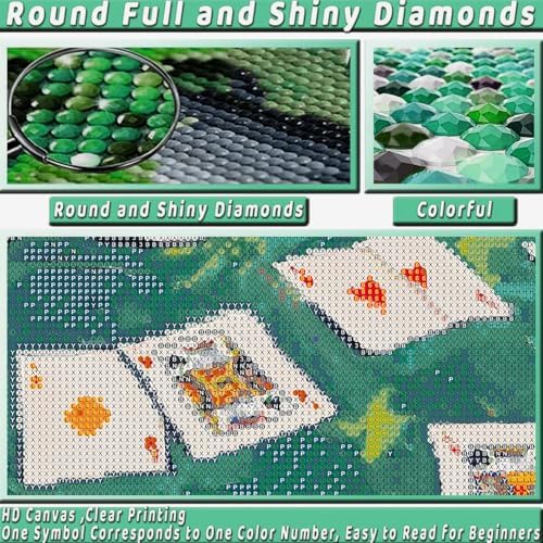 Vintage Poker Diamond Art Kits for Adults Diamond Painting Kit for Beginner - Image 5