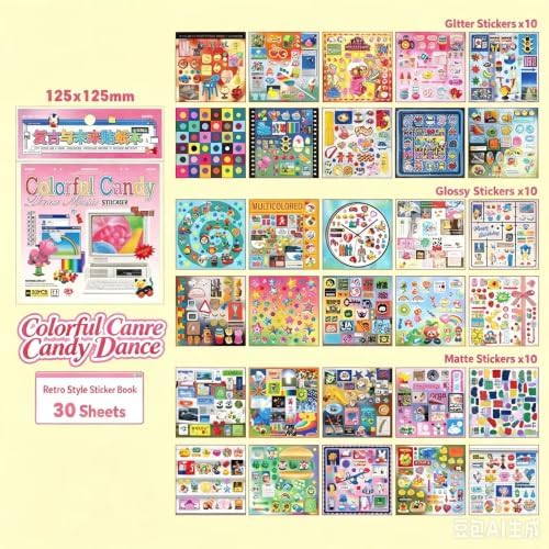 Alideco 30pcs Scrapbook Stickers Vintage Gourmet Desserts Sticker Book for Adults Sticker journaling Stickers for Scrapbooking (caitangwuqu) - Image 2