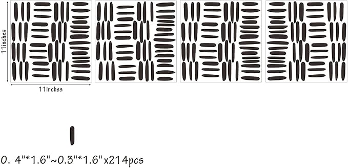 Line Wall Decals Modern Geometric Wall Stickers Black Vinyl Stickers for Wall Removable Peel and Stick Irregular Stripe Wall Murals for Nursery Kids Room Living Room Bedroom Office Terracotta Decor