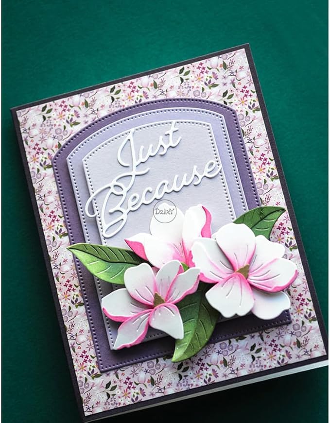 DzIxY Patchwork Peony Flowers and Leaves Metal Cutting Dies for Card Making Kit Embossing Paper Die Cuts Set Scrapbook Stencils Supplies Machine Templates