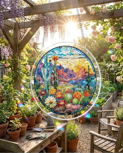 Acrylic Jigsaw Puzzle Suncatcher - Desert Cactus - Image 4
